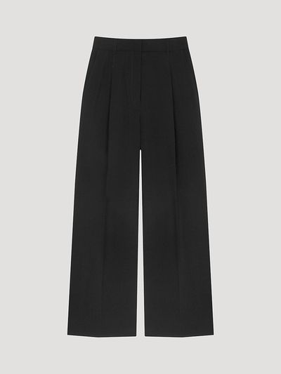 SISTINA One-Pleat Long Wide Pants [BK] (AWWSLP21150)
