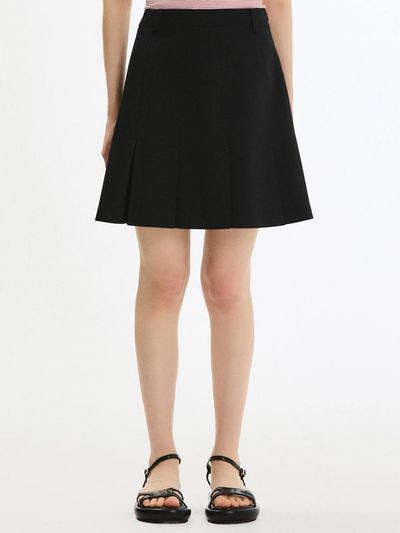 SISTINA Pleated Mini Setup Skirt (AWSSKP21080) [BK]