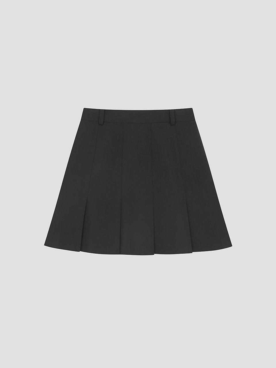 SISTINA Pleated Mini Setup Skirt (AWSSKP21080) [BROWN]