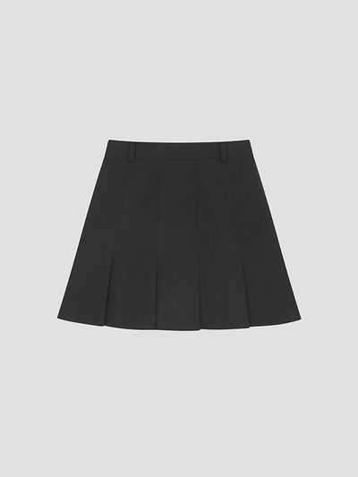 SISTINA Pleated Mini Setup Skirt (AWSSKP21080) [BROWN]
