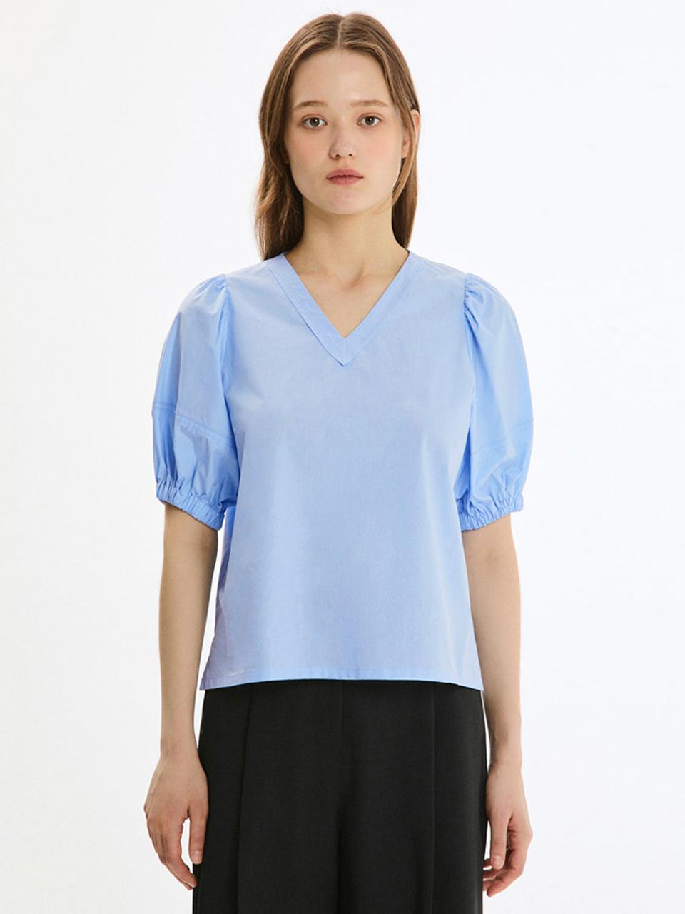 SISTINA Puff V-Neck Blouse (AWWBLP21110)