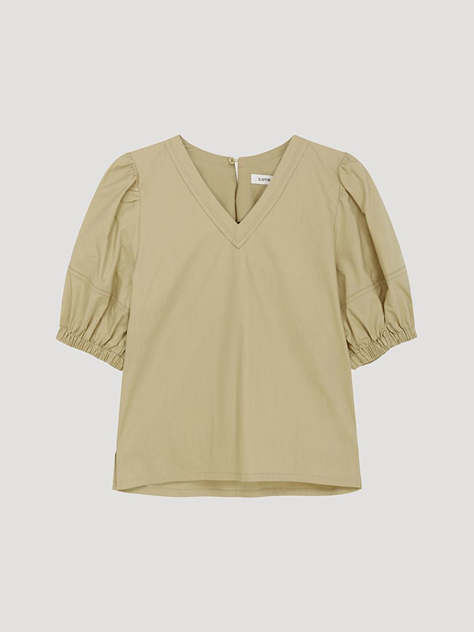 SISTINA Puff V-Neck Blouse (AWWBLP21110) [BE]