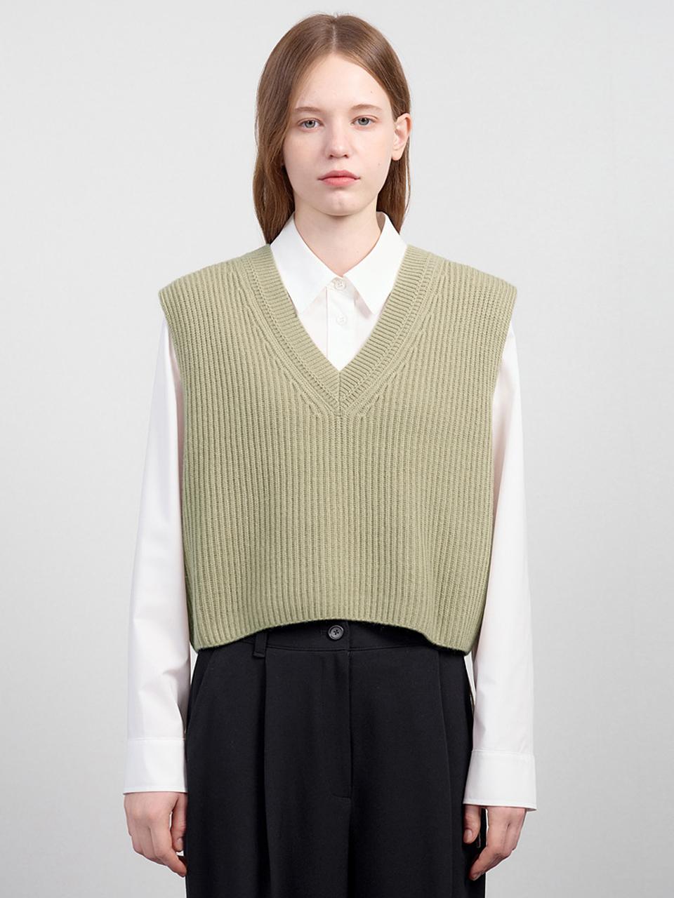 SISTINA String V-neck Knitwear Vest_ASKVTO41540
