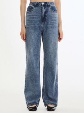 SISTINA Washed Straight Denim Pants (ASMSLP21020)