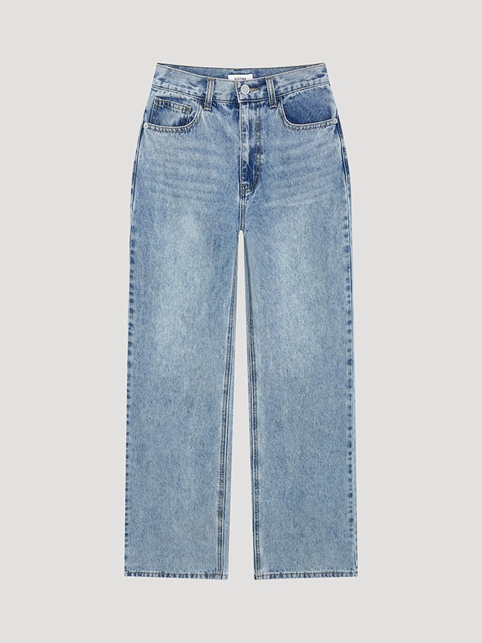 SISTINA Washed Straight Denim Pants LL (ASMSLP21020)