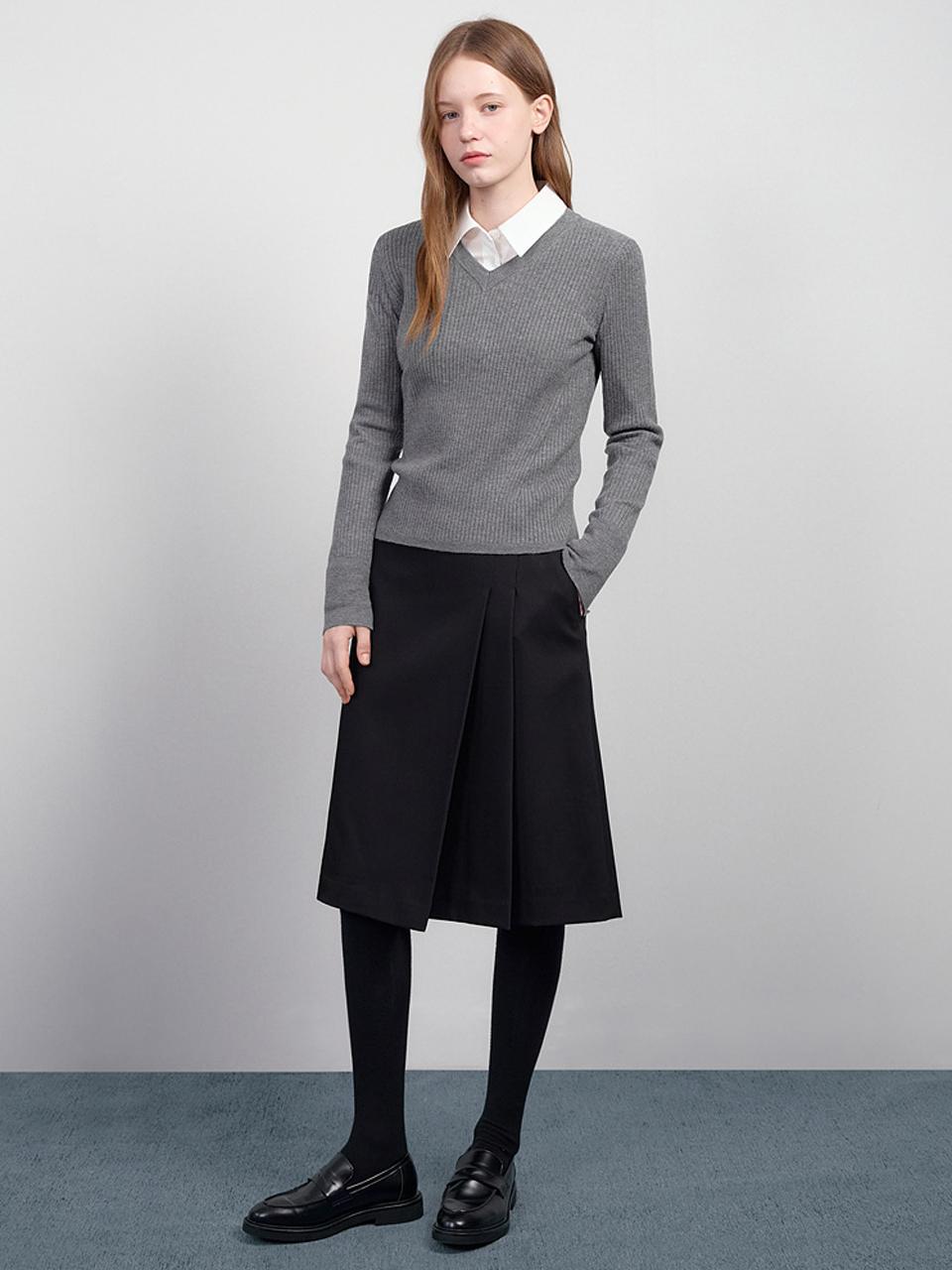 SISTINA wool mixed V-neck knitwear_ASKPOO41710