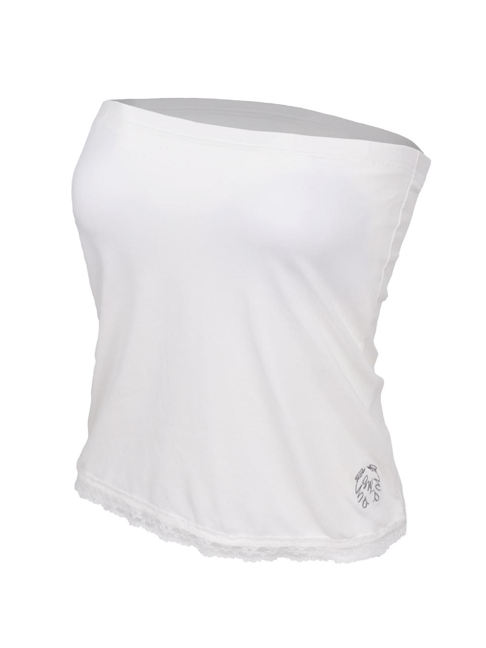 Siweol107 logo lace bra top (white)