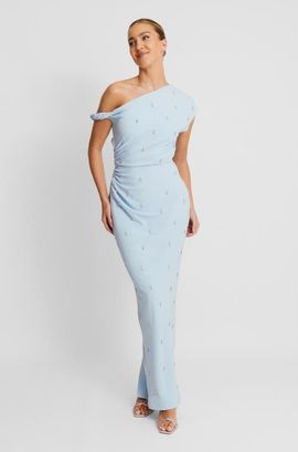 Six Stories Six Stories Asymmetric Beaded Maxi Dress