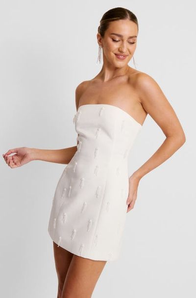 Six Stories Six Stories Bandeau Embellished Diamante Mini Dress