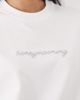 Six Stories Six Stories Bridal cotton embellished beaded """"honeymooning"""" t-shirt in white - 3