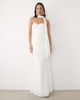 Six Stories Six Stories Bridal lace bandeau scarf detail maxi dress in white - 1