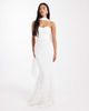 Six Stories Six Stories Bridal lace bandeau scarf neck maxi dress in white - 1