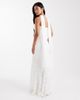 Six Stories Six Stories Bridal lace bandeau scarf neck maxi dress in white - 2
