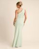 Six Stories Six Stories Bridesmaid crepe asymmetric cowl neck maxi dress in mint green - 2