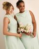 Six Stories Six Stories Bridesmaid crepe high cowl neck maxi dress in mint green - 3