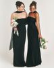 Six Stories Six Stories Bridesmaid satin bandeau scarf detail bias maxi dress in black - 4