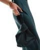Six Stories Six Stories Bridesmaid satin pouch bag in emerald - part of a set-Green - 1