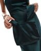 Six Stories Six Stories Bridesmaid satin pouch bag in emerald - part of a set-Green - 2