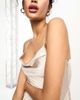 Six Stories Six Stories Bridesmaids cowl front satin slip dress in oyster-White - 2