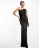 Six Stories Six Stories Bridesmaids one shoulder satin maxi dress in black - 4