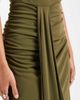 Six Stories Six Stories Bridesmaids stretch high neck sleeveless maxi dress with ruched front in green - 3