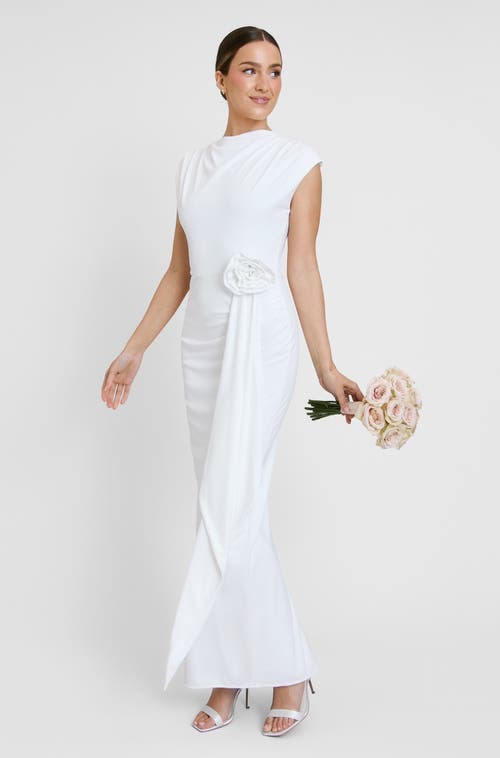 Six Stories Six Stories Cap Sleeve Corsage Stretch Dress