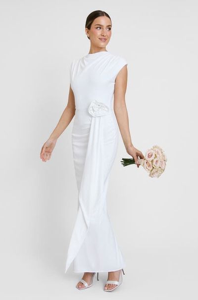 Six Stories Six Stories Cap Sleeve Corsage Stretch Dress