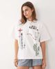 Six Stories Six Stories graphic western short sleeve T-shirt in white - 1