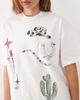 Six Stories Six Stories graphic western short sleeve T-shirt in white - 3