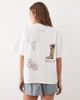 Six Stories Six Stories graphic western short sleeve T-shirt in white - 4