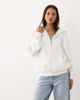 Six Stories Six Stories 'just married' cotton rich relaxed zip up hoodie in white - 4