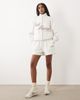 Six Stories Six Stories 'Just Married' jersey high neck zip up sweater in white - part of a set - 3