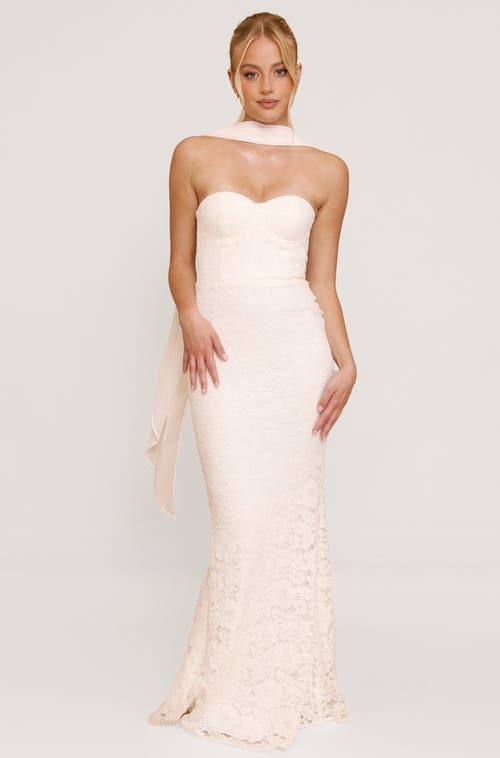 Six Stories Six Stories Lace Bandeau Scarf Detail Maxi Dress