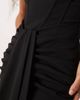 Six Stories Six Stories lace trim structured corset draped detailing maxi dress in black - 2