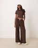 Six Stories Six Stories logo waistband sweatpants in espresso - part of a set-Brown - 1