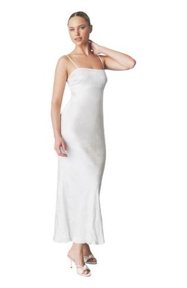 Six Stories Six Stories Paloma Satin Floral Jacquard Maxi Dress