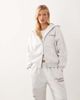 Six Stories Six Stories 'Romantic Material' jersey hooded zip up sweater in gray - part of a set - 3