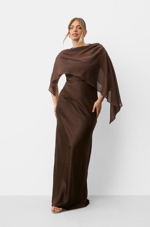 Six Stories Six Stories Square Neck Satin Bridesmaid Dress
