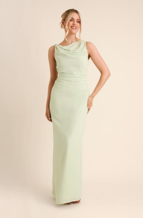 Six Stories Six Stories Twist Asym Chiffon Bridesmaid Dress