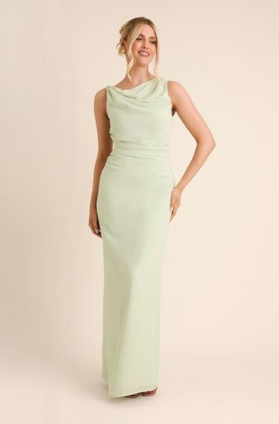 Six Stories Six Stories Twist Asym Chiffon Bridesmaid Dress