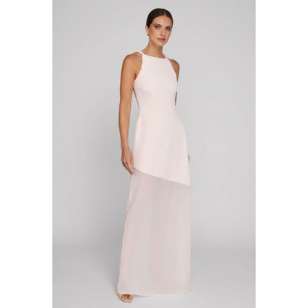 Six Stories Six Stories Twist Strap Sheer Hem Maxi Dress