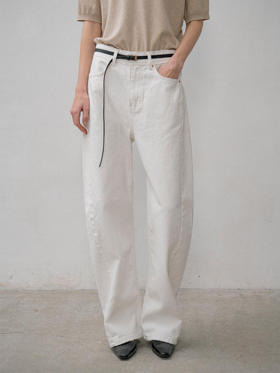 Siyazu Arco Curved Denim [Ivory] (SIJN6087)