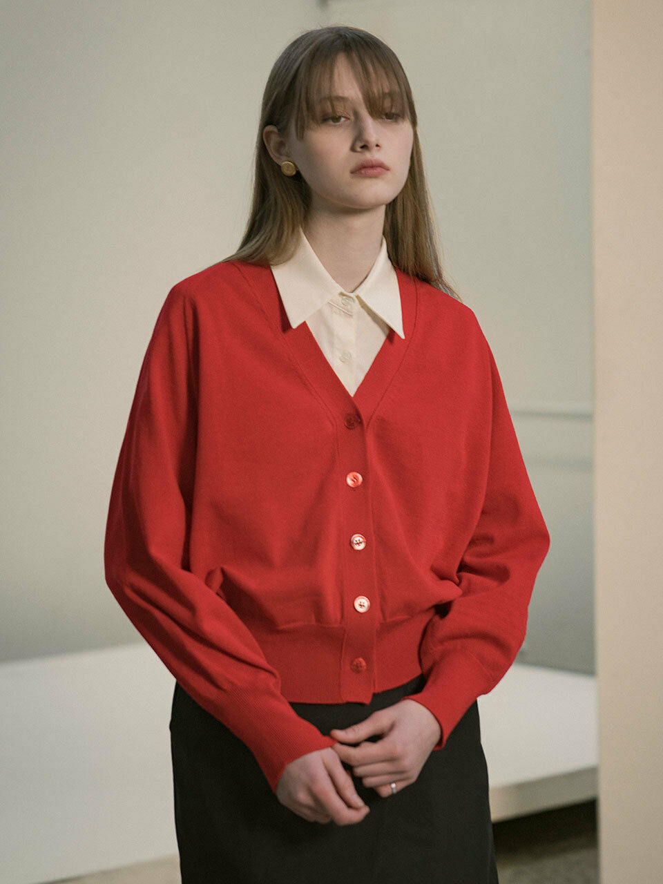 Siyazu Cold Brew Cardigan_Red