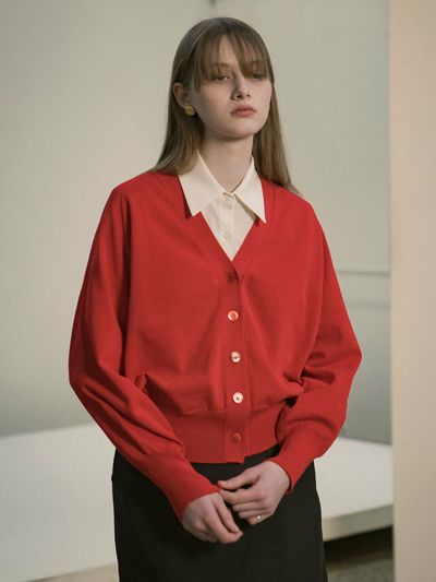 Siyazu Cold Brew Cardigan_Red