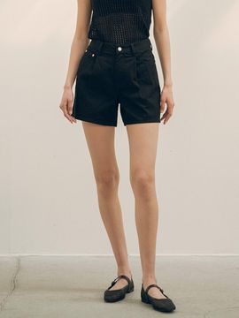 Siyazu Color Denim Short Pants_Black