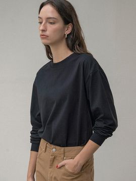 Siyazu Crewneck Single T-shirt - Black