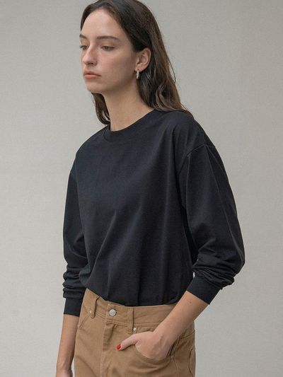 Siyazu Crewneck Single T-shirt - Black