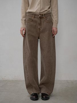 Siyazu Curved Cut Premium Cotton Denim [Vintage Brown] (SIJN6087)