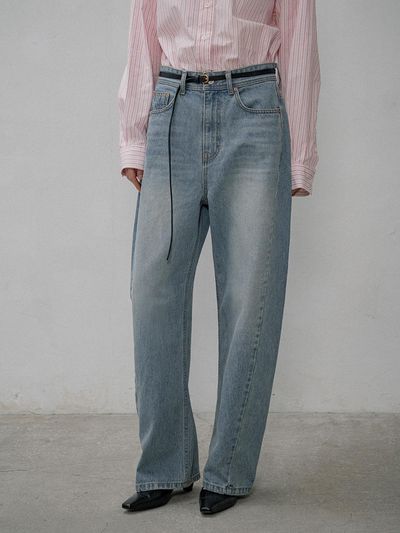 Siyazu Curved Premium Korean Denim [Light Blue] (SIJN6087)