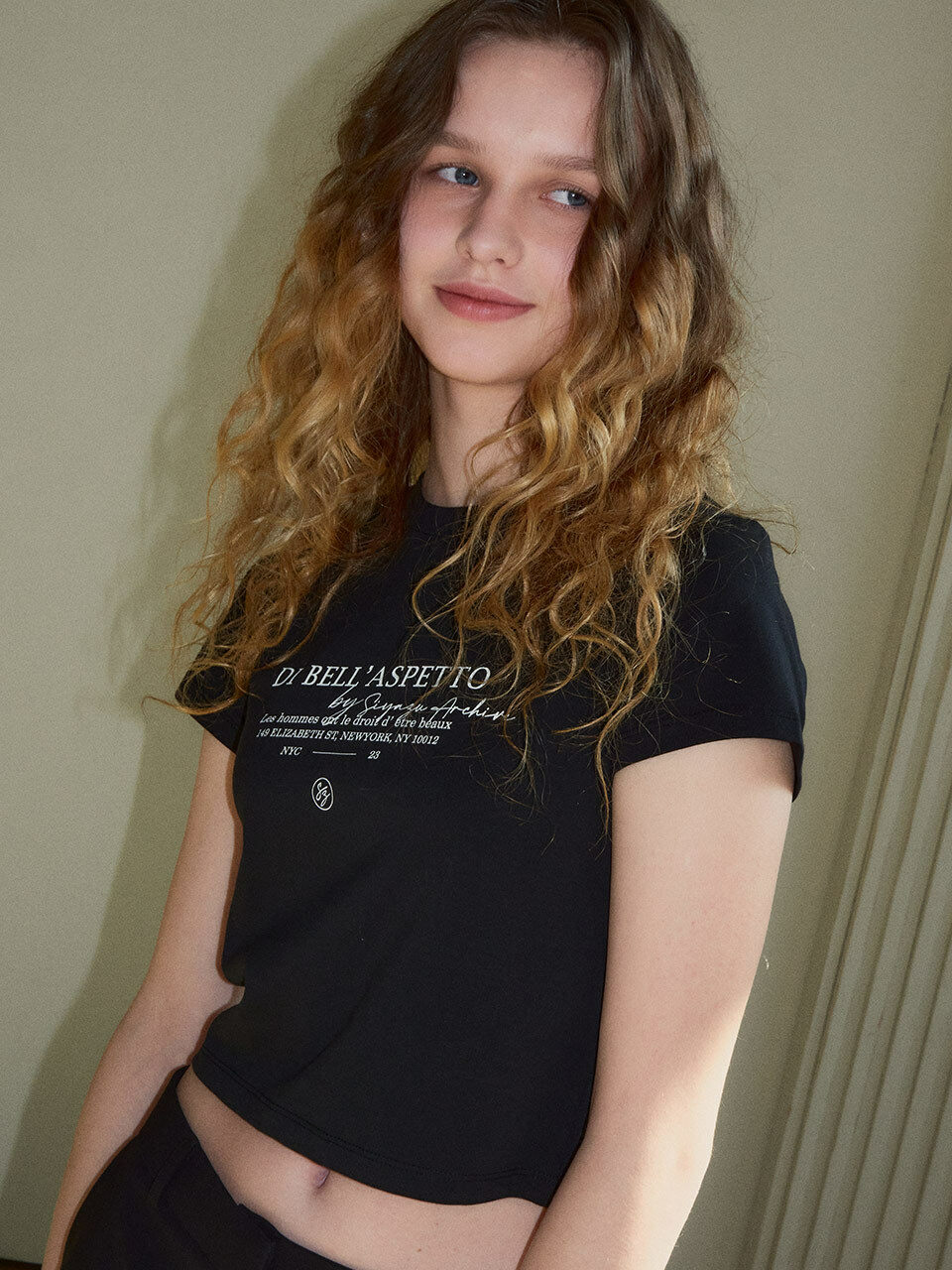 Siyazu Kate Slim T-shirt_ Black
